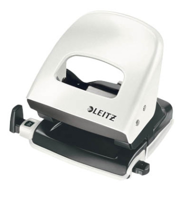 Bürolocher New NeXXT 5008-00-85, lichtgrau, bis 3mm 30 Blatt, mit Anschlagschiene