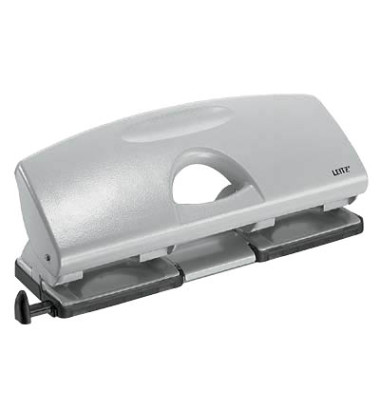 4-fach-Locher 5012 5012-00-85, grau, bis 2,5mm 25 Blatt, mit Anschlagschiene