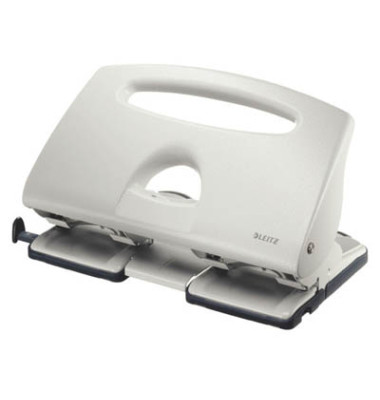 4-fach-Locher 5132 5132-00-85, grau, bis 4mm 40 Blatt, mit Anschlagschiene