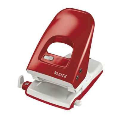 Registraturlocher NeXXt 5138-00-25 rot bis 4mm 40 Blatt mit Anschlagschiene
