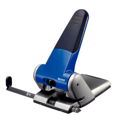 Registratur-Locher 5180 blau 6,3mm 63 Blatt mit Anschlagschiene Registratur-Locher 5180 blau 6,3mm 63 Blatt mit Anschlagschiene