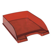 Briefablage Plus 5226-00-28, A4/C4, rot-transparent, Polystyrol stapelbar