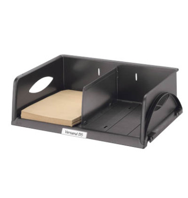 Briefablage Sorty 5230-00-95, A4/C4 quer, schwarz, Polystyrol (PS) stapelbar