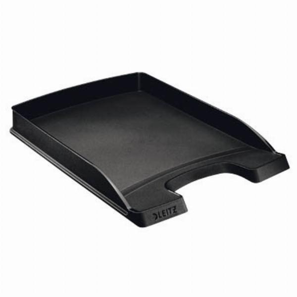 4002432374861 - Briefablage Plus flach 5237-00-95 A4   C4 schwarz Polystyrol stapelbar 4002432374861 Leitz