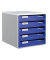 Schubladenbox Post-Set 5280-00-35 lichtgrau/blau 5 Schubladen geschlossen