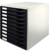 Schubladenbox Formular-Set 5281-00-95 lichtgrau/schwarz 10 Schubladen geschlossen