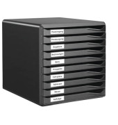 Schubladenbox Formular-Set 5294-00-95 schwarz/schwarz 10 Schubladen geschlossen