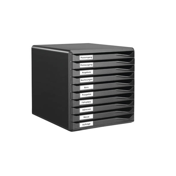 4002432363384 - AKTION LEITZ Schubladenbox Formular-Set  schwarz 52940095 DIN A4 mit 10 Schubladen 1 St mit Prämie nach Registrierung