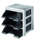 Briefablageset Plus 5327-00-95 A4 / C4 schwarz Kunststoff 3 Körbe