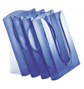 Prospektfach einzeln transp. blau 280x260x44mm Kunstst.