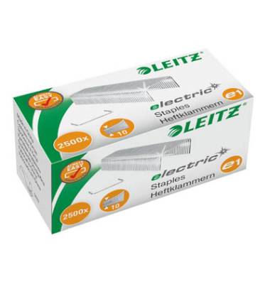 Heftklammern Electric E1, 5568-00-00, Stahldraht verzinkt, Heftleistung 10 Blatt