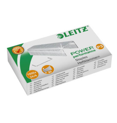 Heftklammern P3 Power Performance 24/6, 5570-00-00, Stahldraht verzinkt, Heftleistung 30 Blatt max.
