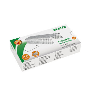 Heftklammern P3 Power Performance 26/6, 5572-10-00, Stahldraht verzinkt, Heftleistung 30 Blatt max.