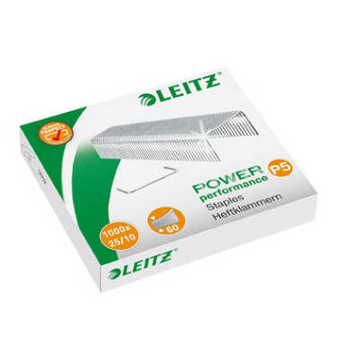 Heftklammern P5 Power Performance 25/10, 5574-00-00, Stahldraht verzinkt, Heftleistung 60 Blatt