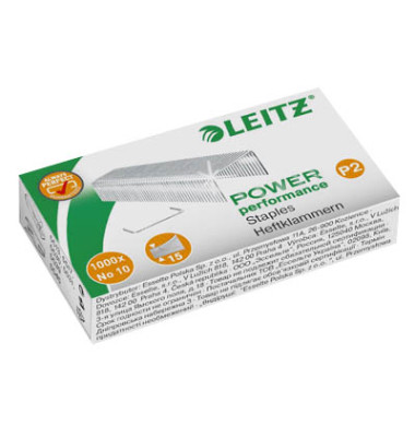 Heftklammern P2 Power Performance No. 10, 5577-00-00, Stahldraht verzinkt, Heftleistung 10 Blatt