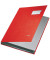 Unterschriftenmappe 5701-00-25, A4 10 F&auml;cher PP-kaschierter Graupappe (RC) rot + grau