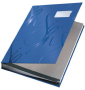 Unterschriftenmappe Design 5745 5745-00-35, A4 18 F&auml;cher Hartpappe, Kunststoff blau + grau