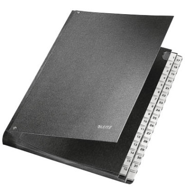 Pultordner 5831-00-95, 1-31, schwarz, A4, 31 F&auml;cher