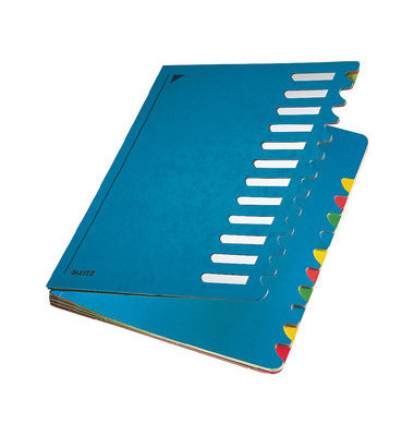 Ordnungsmappe Colour 5912-00-35, 12-teilig blanko, blau, A4, 12 F&auml;cher