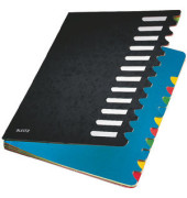 Ordnungsmappe Deskorganizer Color 5912-00-95, 12-teilig blanko, schwarz, A4, 12 F&auml;cher