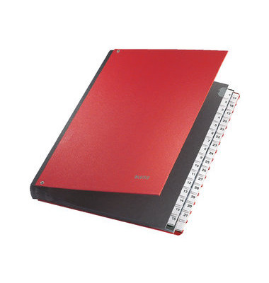 Pultordner 5931-00-25, 1-31, rot, A4, 31 F&auml;cher