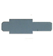 Signalreiter 0,3mm Hartfolie grau 40x12mm