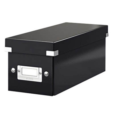 Aufbewahrungsbox Click & Store WOW 6041-00-95, mit Deckel, au&szlig;en 352x143x136mm, Karton schwarz