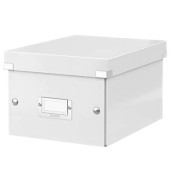 Aufbewahrungsbox Click & Store WOW 6043-00-01, 7,4 Liter, mit Deckel, au&szlig;en 282x216x160mm, Karton wei&szlig;