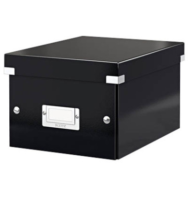 Aufbewahrungsbox Click & Store WOW 6043-00-95, 7,4 Liter, mit Deckel, au&szlig;en 282x216x160mm, Karton schwarz