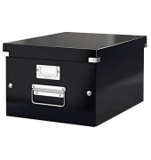 Aufbewahrungsbox Click & Store WOW 6044-00-95, 16,7 Liter mit Deckel, für A4, außen 369x281x200mm, Karton schwarz