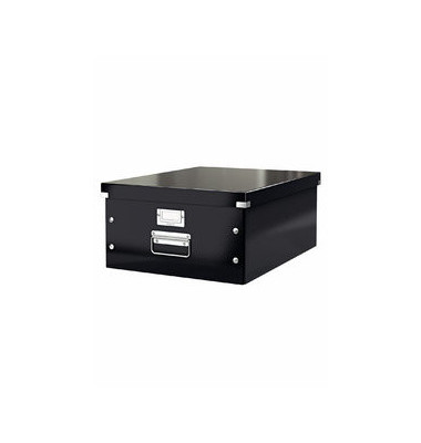 Aufbewahrungsbox Click & Store WOW 6045-00-95, 36 Liter mit Deckel, für A3, außen 482x399x200mm, Karton schwarz