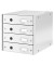 Schubladenbox Click&Store 6049-00-01 weiß/weiß 4 Schubladen geschlossen