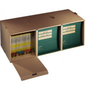 Archivbox 6080-00-00, A4, grau/wei&szlig;, innen 45,5x35,5x27cm (TxBxH), Pappe