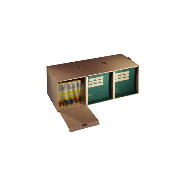 5 Stück Leitz Archivbox 6080-00-00, A4, grau/weiß, innen 45,5x35,5x27cm (TxBxH), Pappe 4002432312368 Leitz