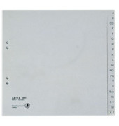 Kartonregister 6095-00-85, A bis Z, A4 halbe H&ouml;he, 100 g/m&sup2;, graue Taben, 20-teilig