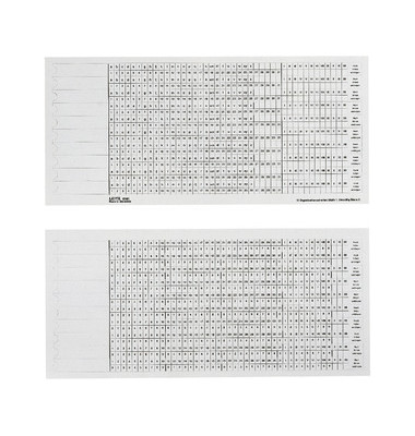 Organisationsstreifen Skala1+2 weiß 317mm lang