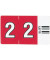 6602 Ziffernsignale Orgacolor Ziffer 2 rot 23x30mm