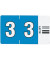 6603 Ziffernsignale Orgacolor Ziffer 3 blau 23x30mm