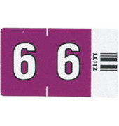 6606 Ziffernsignale Orgacolor Ziffer 6 violett 23x30mm 100 Stück