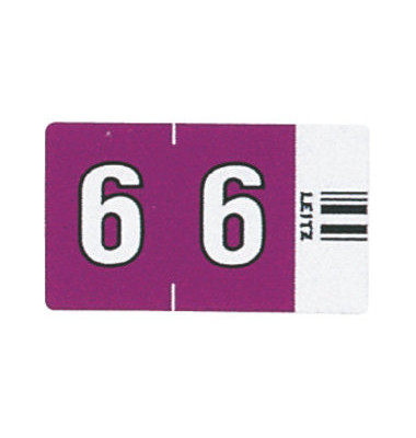 6606 Ziffernsignale Orgacolor Ziffer 6 violett 23x30mm 6606 Ziffernsignale Orgacolor Ziffer 6 violett 23x30mm