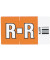 6627 Ziffernsignale Orgacolor Buchstaben R orange 23x30mm