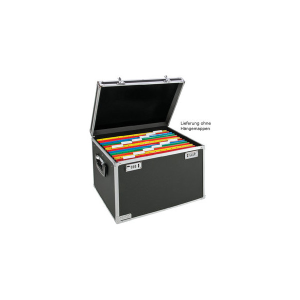 4002432364794 - Hängemappenbox Vaultz Mobile 6714 schwarz chrom bis 30 Mappen leer 4002432364794 Leitz