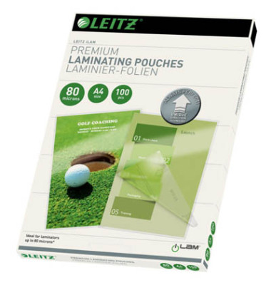 Laminierfolien iLAM Premium UDT 7478-00-00, A4, 216x303mm, 80mic x2, glänzend
