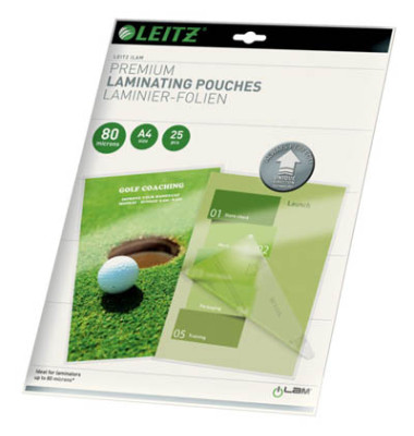 Laminierfolien iLAM Premium UDT 7479-00-00, A4, 216x303mm, 80mic x2, glänzend