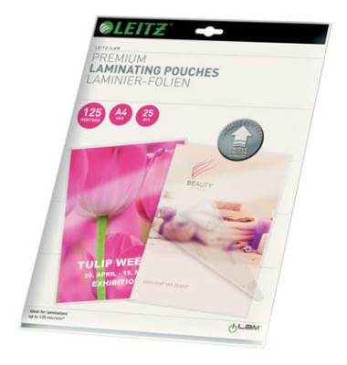 Laminierfolien iLAM Premium UDT 74820000, A4, 216x303mm, 125mic x2, glänzend