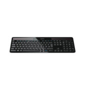 PC-Tastatur K750 920-002916, kabellos (USB-Funk), solarbetrieben, Sondertasten, Unifying-Empfänger, schwarz
