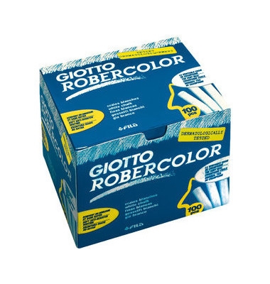Tafelkreide GIOTTO, F538800, wei&szlig;, rund, 10x80mm (&Oslash;xL)
