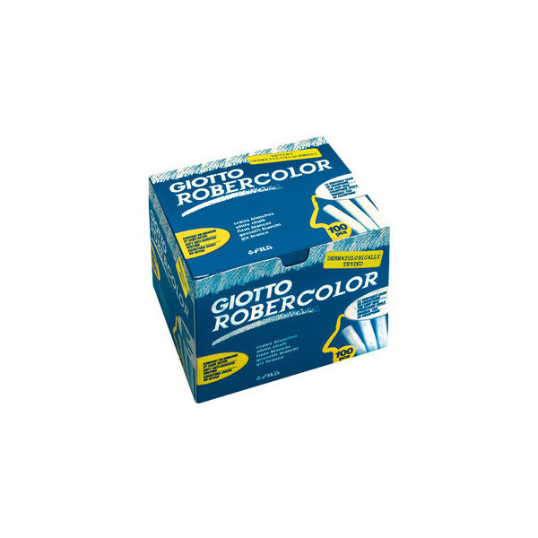 Giotto Tafelkreide Robercolor 538800 100er Karton weiß rund 10x80mm 8000825538407 Giotto 100 Stück