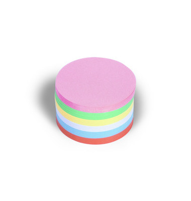 Moderationskarten 111151610, Ø 10cm, Kreis, 120g, farbig sortiert 