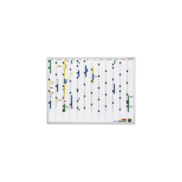 4013695003276 - Jahresübersicht magnetisch weiß 1200x900mm 4013695003276 Magnetoplan